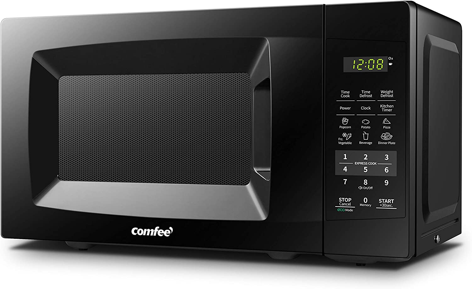 COMFEE' EM720CPL-PMB Countertop Microwave Oven with Sound On Off, ECO Mode and Easy One-Touch Buttons, 0.7cu.ft, 700W, Black