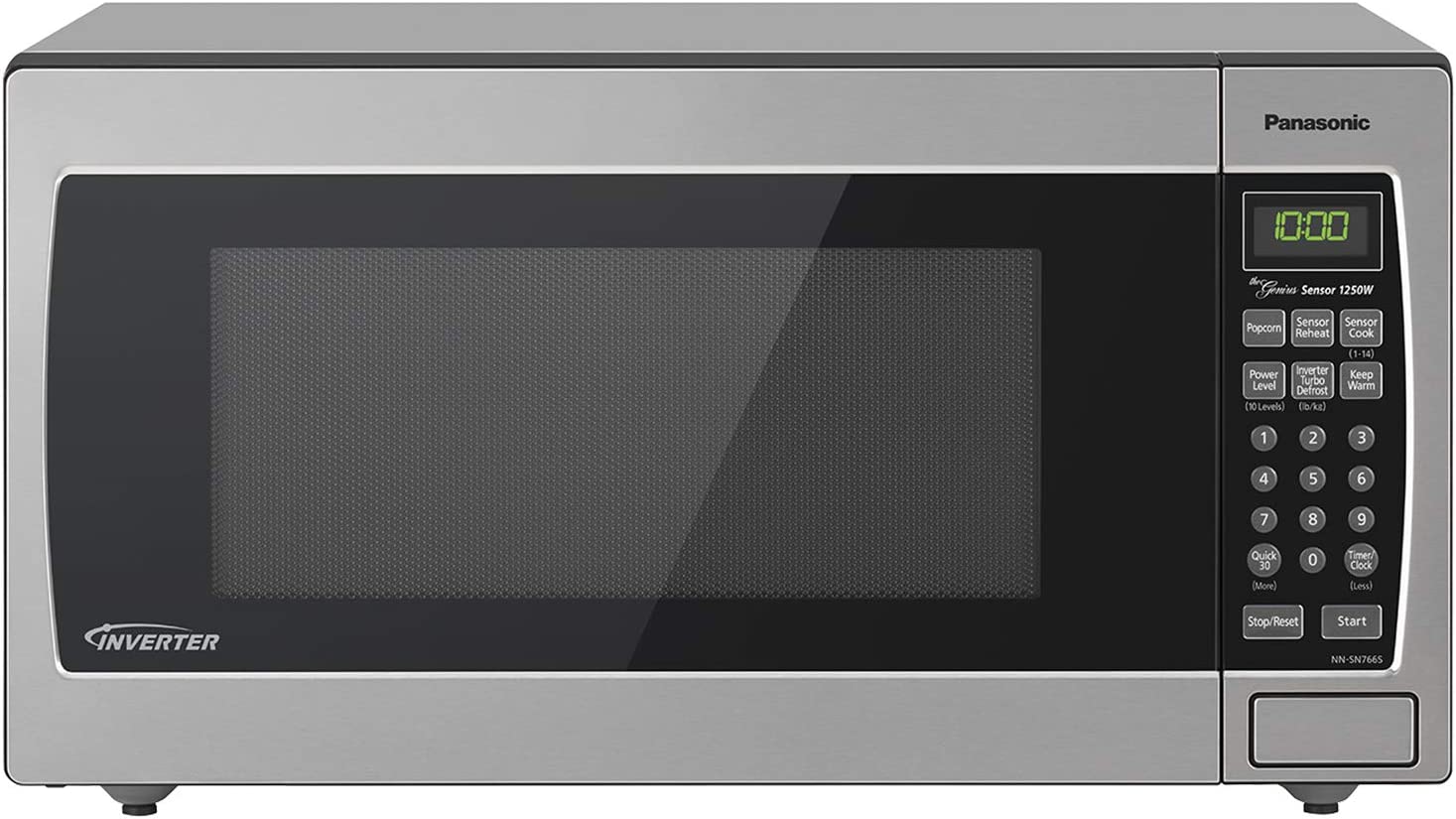 Panasonic Microwave Oven NN-SN766S Stainless Steel Countertop Built-In with Inverter Technology and Genius Senso