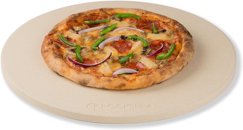K ROCKSHEAT 14.2"x 0.6" Round Cordierite Pizza Stone
